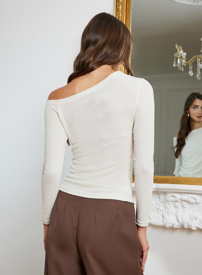 ستايلي بلوزة بكتف واحد - Image 4